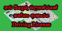 Driving License රියදුරු බලපත්‍රය ලබාගැනීම